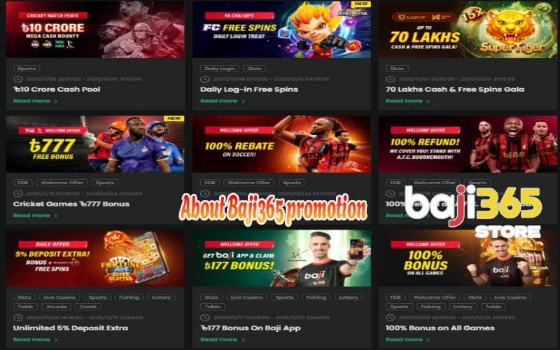 About Baji365 promotion