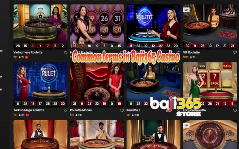 Common terms in Baji365 Casino